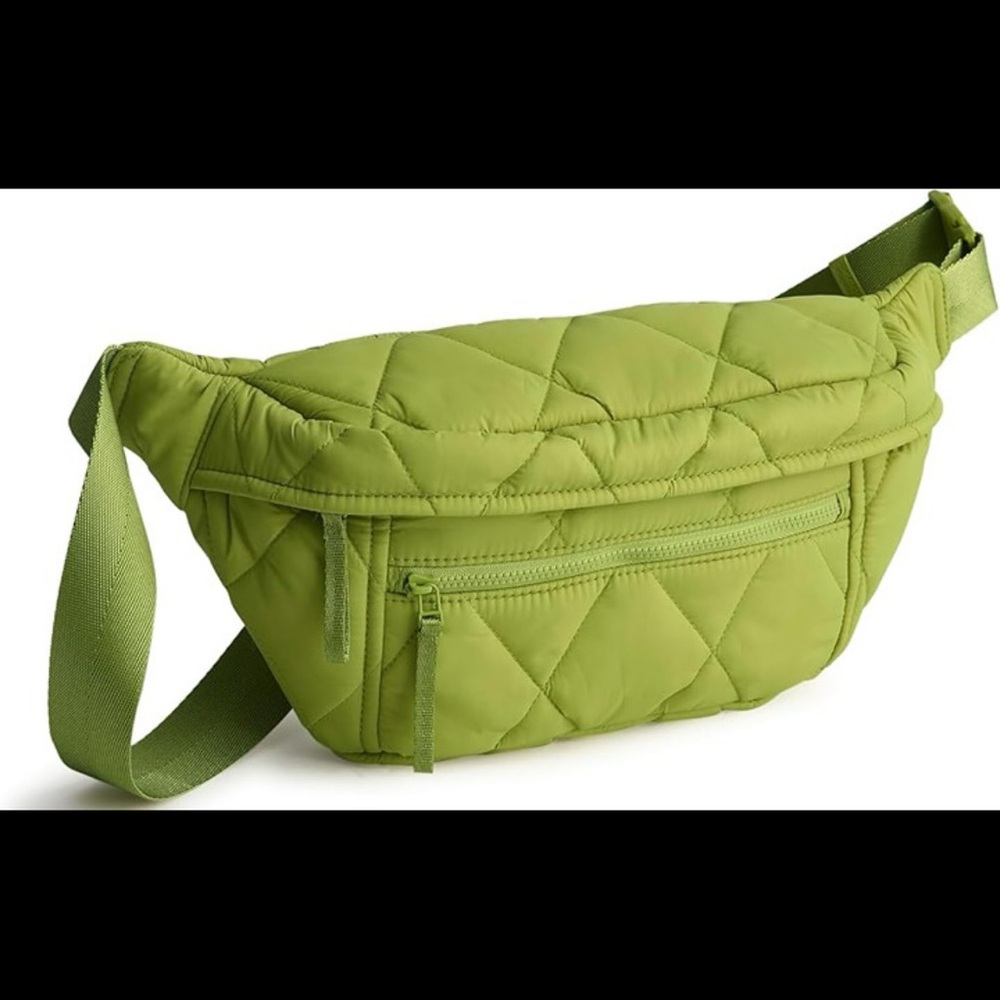 Vera Bradley Spinach Green Quilted Belt Bag